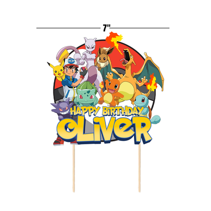 Pokemon Pikachu CardStock Cake Topper 7"