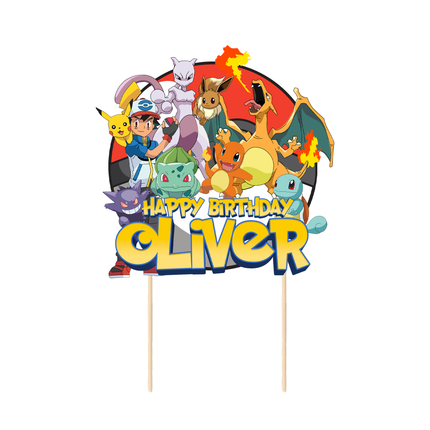 Pokemon Pikachu CardStock Cake Topper 7"