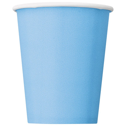 Powder Blue Solid 9oz Paper Cups 8ct