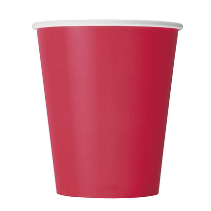 Ruby Red Solid 9oz Paper Cups, 14ct
