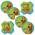 Scooby-Doo Dinner Plates and Napkins Set for 16 Guests - set overview
