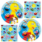 Sesame Street Dinner Plates and Napkins Set for 32 Guests - set overview