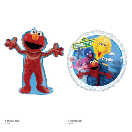 Sesame Street Elmo Balloon Duo Set - included packs and quantities