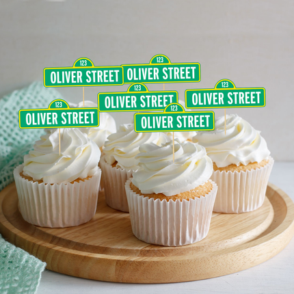 Sesame Street Custom Name Cupcake Toppers 10 ct