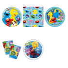 Sesame Street Party Supplies and Foil Balloon Set for 16 Guests - set overview