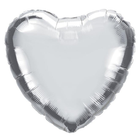 Silver Heart Foil Balloon 18
