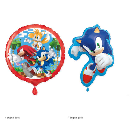 Sonic Foil Balloons, 2 Pack Bundle - original package contents