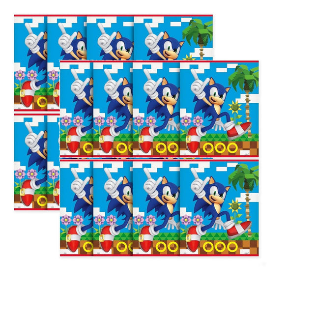 Sonic Party Favor Bags, 16 Count Bundle - coordinated party set