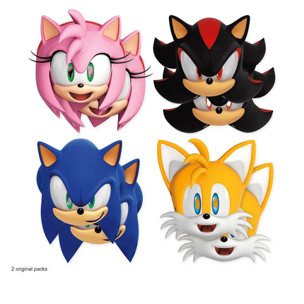 Sonic Party Masks, 16 Count Bundle - original package contents
