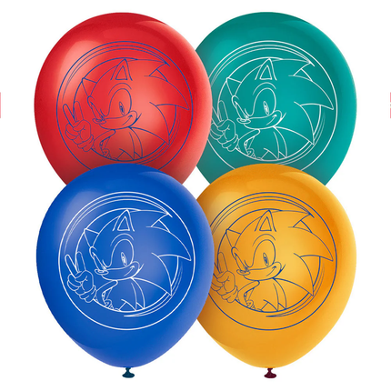 Sonic the Hedgehog Party Latex Balloons 8 ct - included product detail