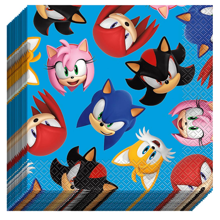 Sonic the Hedgehog Party Paper Luncheon Napkins 16 Ct. - detail of included product