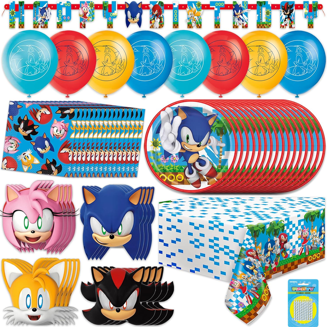 Sonic Birthday Party Decorations & Supplies - Serves 16