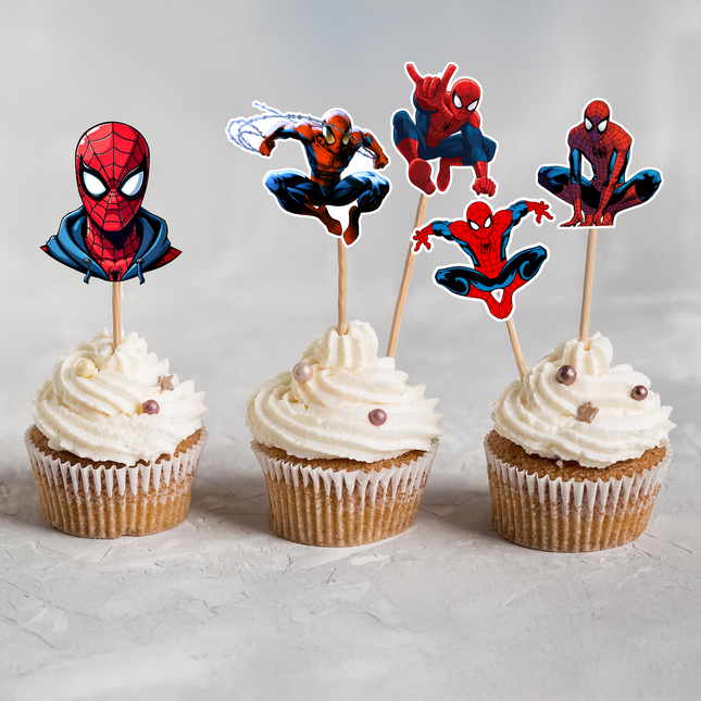 Spider-Man Cupcake Toppers