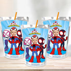 Spidey and His Friends Personalized Juice Pouch Labels