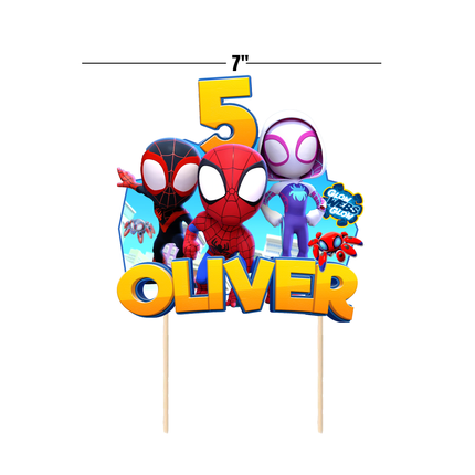 Spidey And His Amazing Friends CardStock Cake Topper 7"
