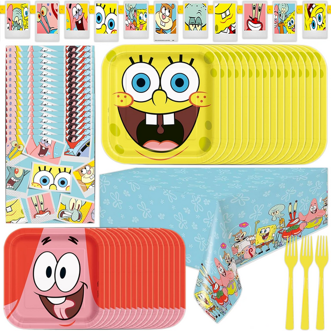 Spongebob Birthday Party Decorations Set - Serves 16