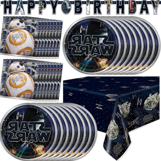Star Wars Birthday Decorations – Serves 16 Guests