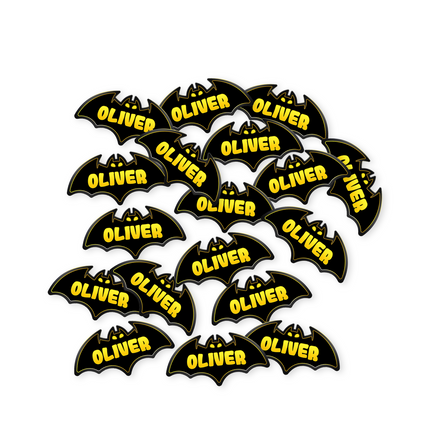 Superhero Batman Custom Name Confetti Table Decorations