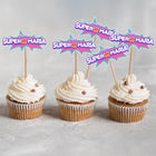 SuperKitties Custom Name Logo Cupcake Toppers