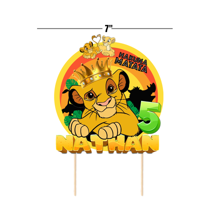 Lion King CardStock Cake Topper 7"