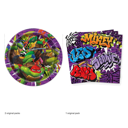 TMNT Dinner Plates and Napkins Set for 16 Guests - original package contents