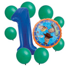 Toy Story 1st birthday set main: number 1 foil, themed foil and 8 matching latex balloons