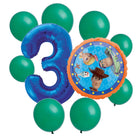 Toy Story 3rd birthday set main: number 3 foil, themed foil and 8 matching latex balloons