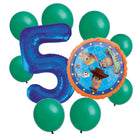 Toy Story 5th birthday set main: number 5 foil, themed foil and 8 matching latex balloons