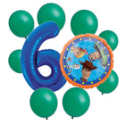 Toy Story 6th birthday set main: number 6 foil, themed foil and 8 matching latex balloons