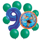 Toy Story 9th birthday set main: number 9 foil, themed foil and 8 matching latex balloons