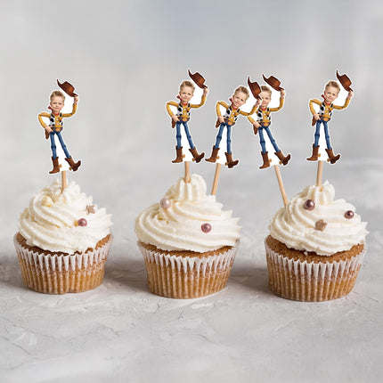 Toy Story Woody Custom Face Cupcake Toppers, 2 Inch