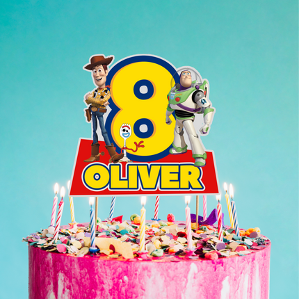 Toy Story Birthday CardStock Cake Topper 7"