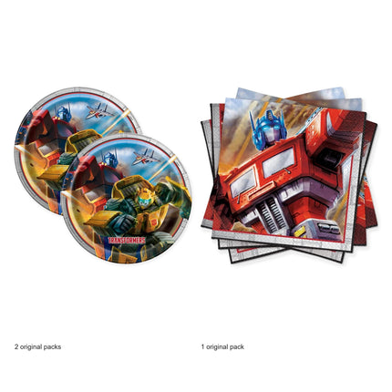 Transformers Dinner Plates and Napkins Set for 16 Guests - original package contents