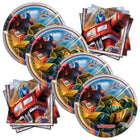 Transformers Dinner Plates and Napkins Set for 16 Guests - coordinated party set