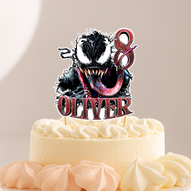 Venom Birthday CardStock Cake Topper 7"