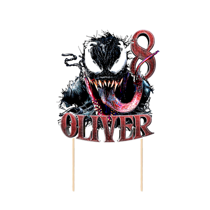 Venom Birthday CardStock Cake Topper 7"