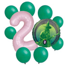 Wicked 2nd birthday set main: number 2 foil, themed foil and 8 matching latex balloons