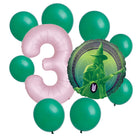 Wicked 3rd birthday set main: number 3 foil, themed foil and 8 matching latex balloons