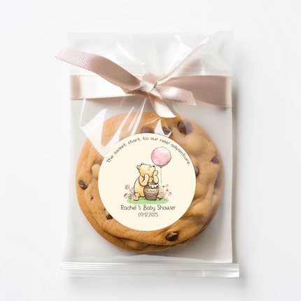 Winnie The Pooh Custom Baby Shower Stickers 2", 12 ct