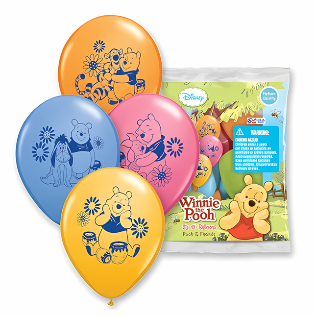 Winnie The Pooh Latex Balloons 12", 6ct