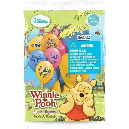 Winnie The Pooh Latex Balloons 12", 6ct