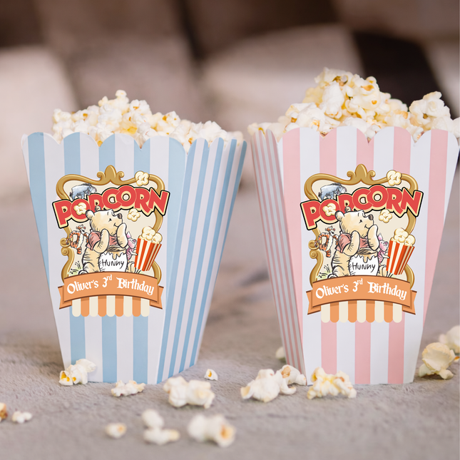 Winnie the Pooh Custom Popcorn Labels 2.75", 9 ct