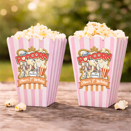 Winnie the Pooh Custom Popcorn Labels 2.75", 9 ct