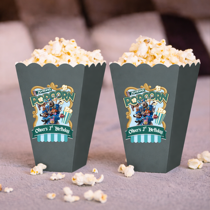 Zootopia Popcorn Custom Name & Age Labels 2.75", 9 ct