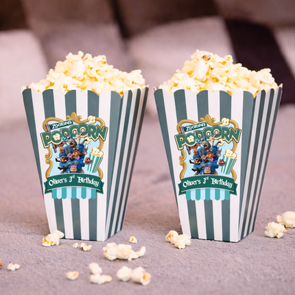 Zootopia Popcorn Custom Name & Age Labels 2.75", 9 ct